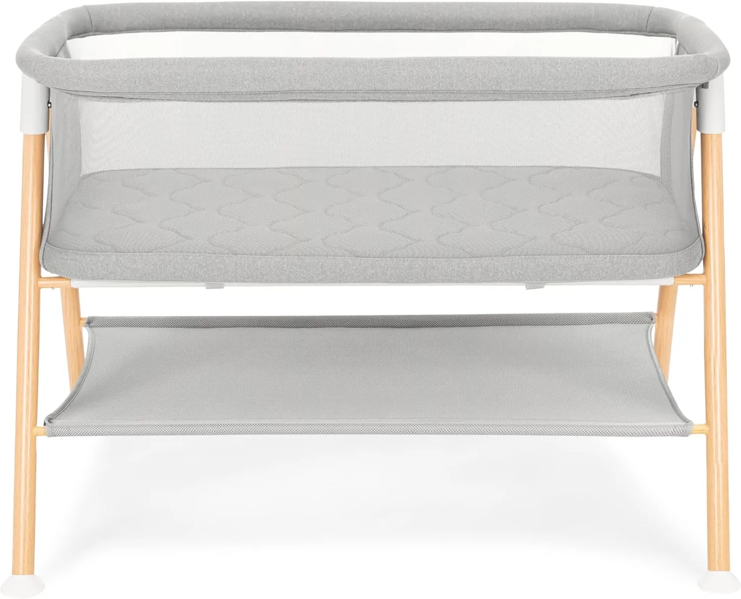 Newton Baby Essential Bassinet – Ultra-Breathable, Completely Washable, More Airflow for Safer, Cooler Sleep, Non-Toxic, Bedside Sleeper, Storage Shelf