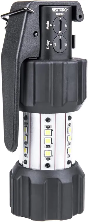 NEXTORCH ND30B Civilian Electronic Distraction Device, 11,000 Lumen Strobe Light & 130dB Audio Output in Rubber for Training, Home Security and Emergency Signaling