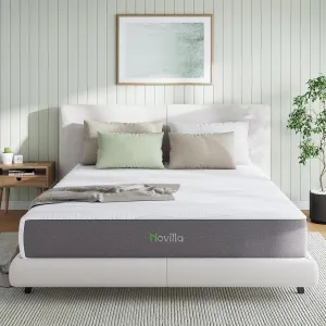 Novilla Full Mattress, 10 Inch Memory Foam Mattress Full with Bamboo Charcoal Foam for Cool Sleep & Pain Relief & Motion Isolating, Full Size Mattresses in a Box, Medium Firm