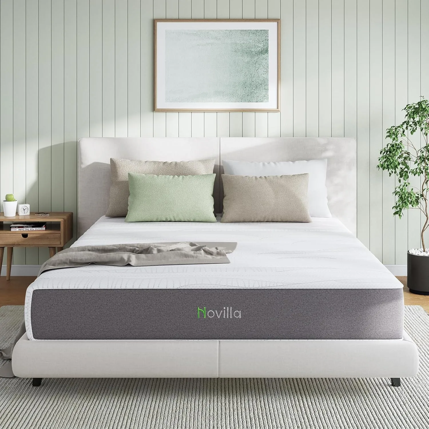 Novilla Full Mattress, 10 Inch Memory Foam Mattress Full with Bamboo Charcoal Foam for Cool Sleep & Pain Relief & Motion Isolating, Full Size Mattresses in a Box, Medium Firm