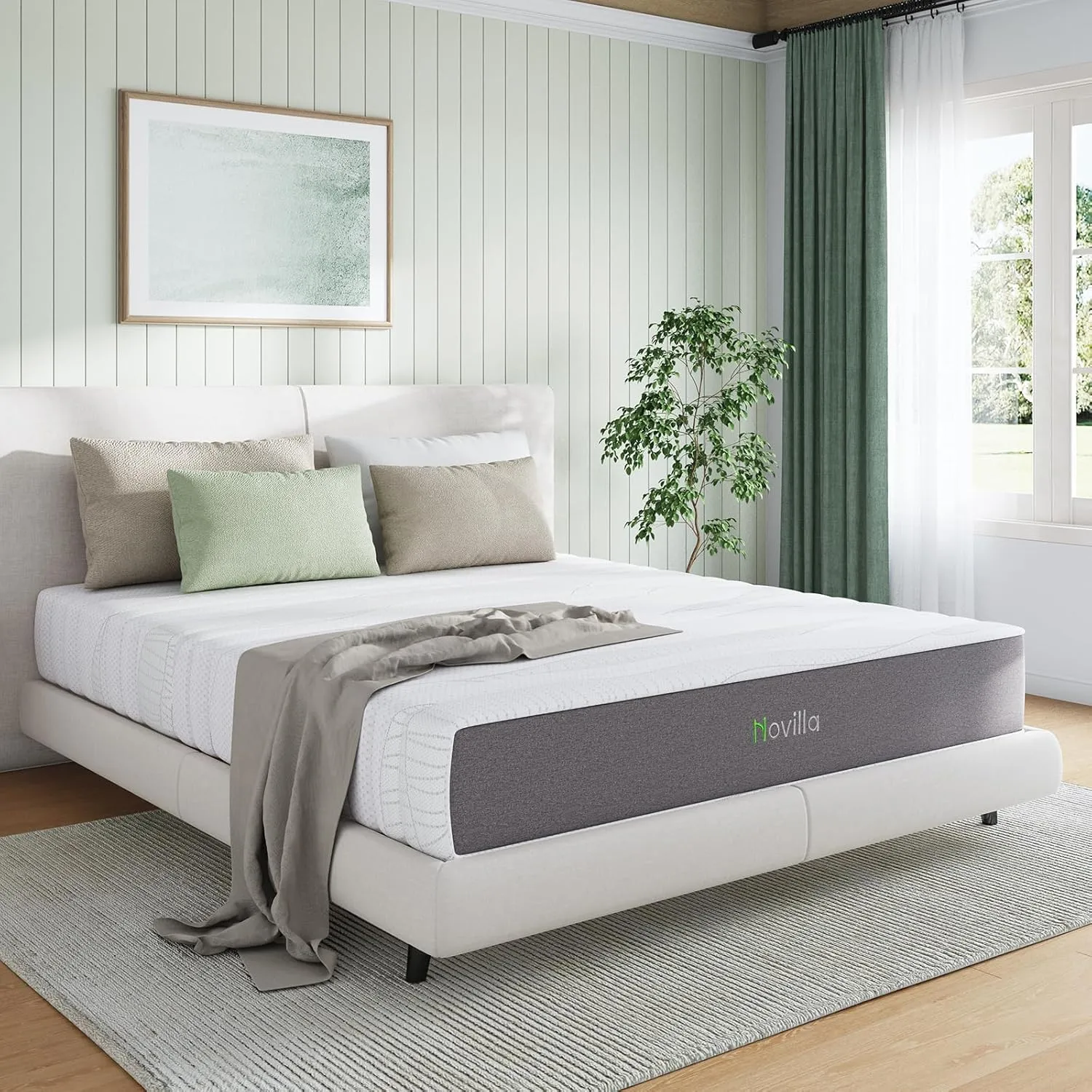 Novilla Full Mattress, 10 Inch Memory Foam Mattress Full with Bamboo Charcoal Foam for Cool Sleep & Pain Relief & Motion Isolating, Full Size Mattresses in a Box, Medium Firm