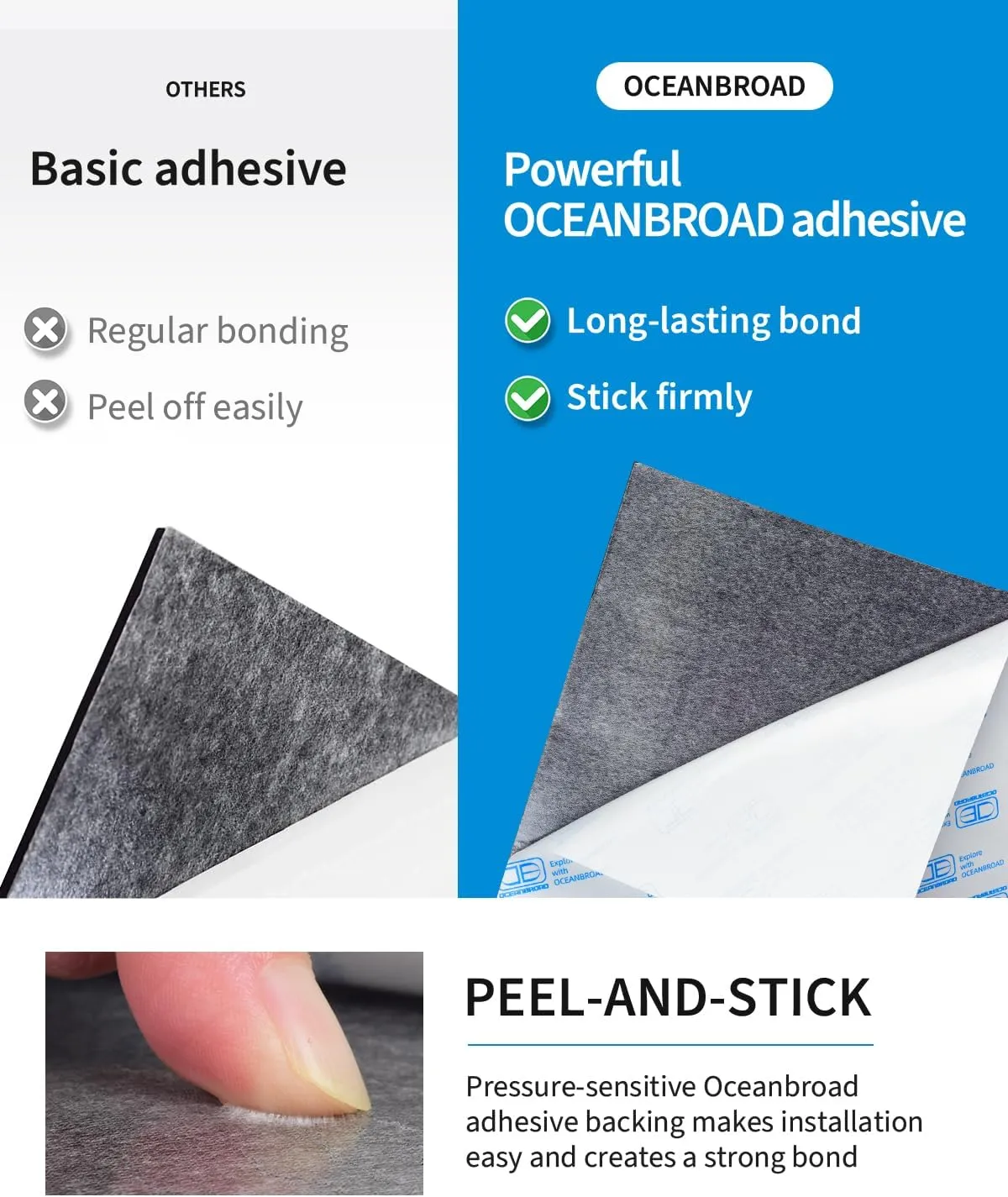 OCEANBROAD Brushed Boat Flooring 96''x16''/47'' Self-Adhesive EVA Foam Sheet Non-Slip Traction Pad for Boats Surfboard SUP Paddle Board Kayak Yacht, Camel Brown/Dark Gray/Gray