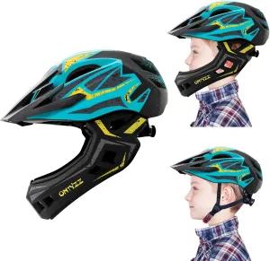 ONTYZZ Kids Bicycle Helmet Kids Adjustable Safety Full Face Helmet Lightweight Toddler Mountain Full Bike Helmet for Skating Cycling Scooter for Child