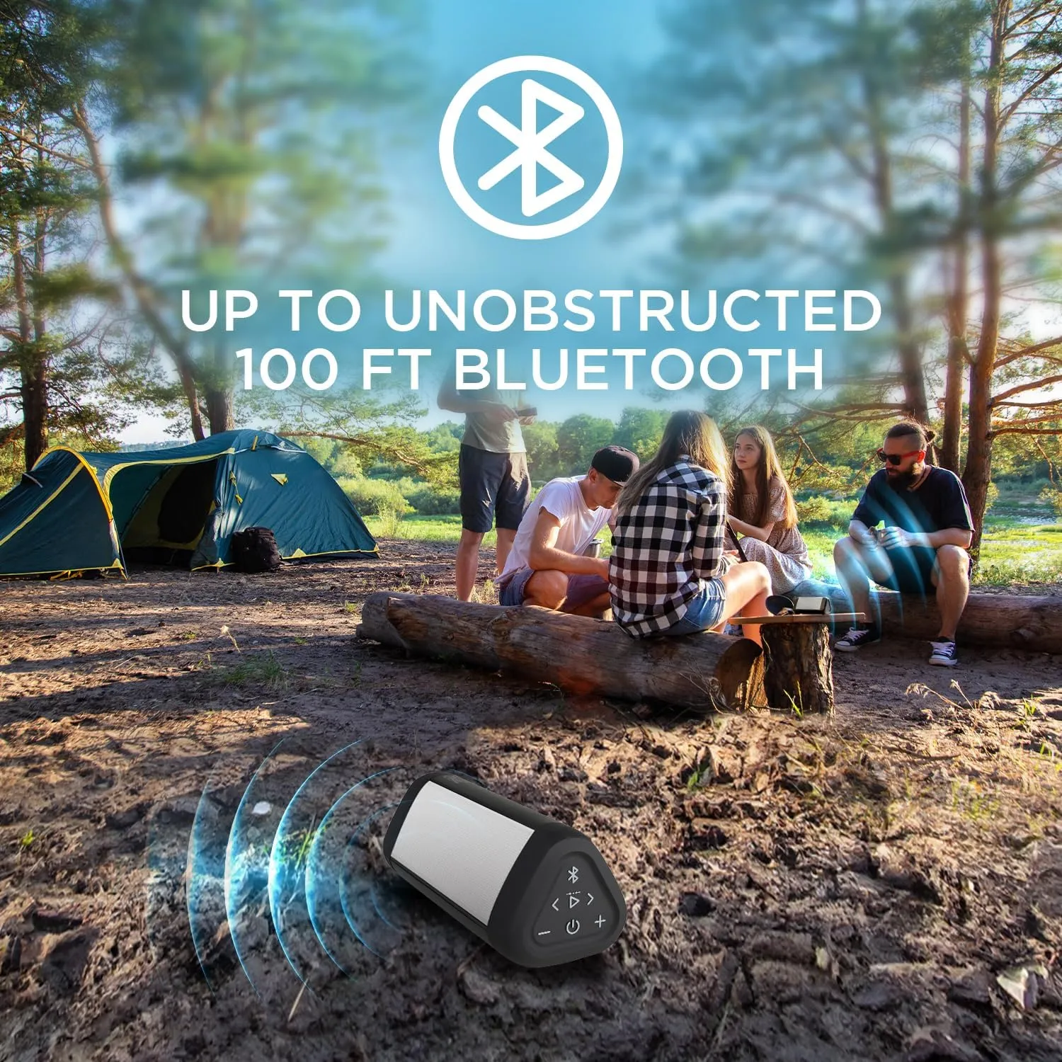 OontZ Ultra Portable Wireless Bluetooth Speaker, 2-Pack, 14 Watts, Up to 100 ft Range, IPX7 Waterproof (White-Dual)