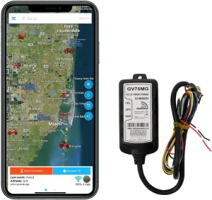 Optimus GV75MG Waterproof Wired GPS Tracker for Motorcycles, Boats, Machinery, Assets