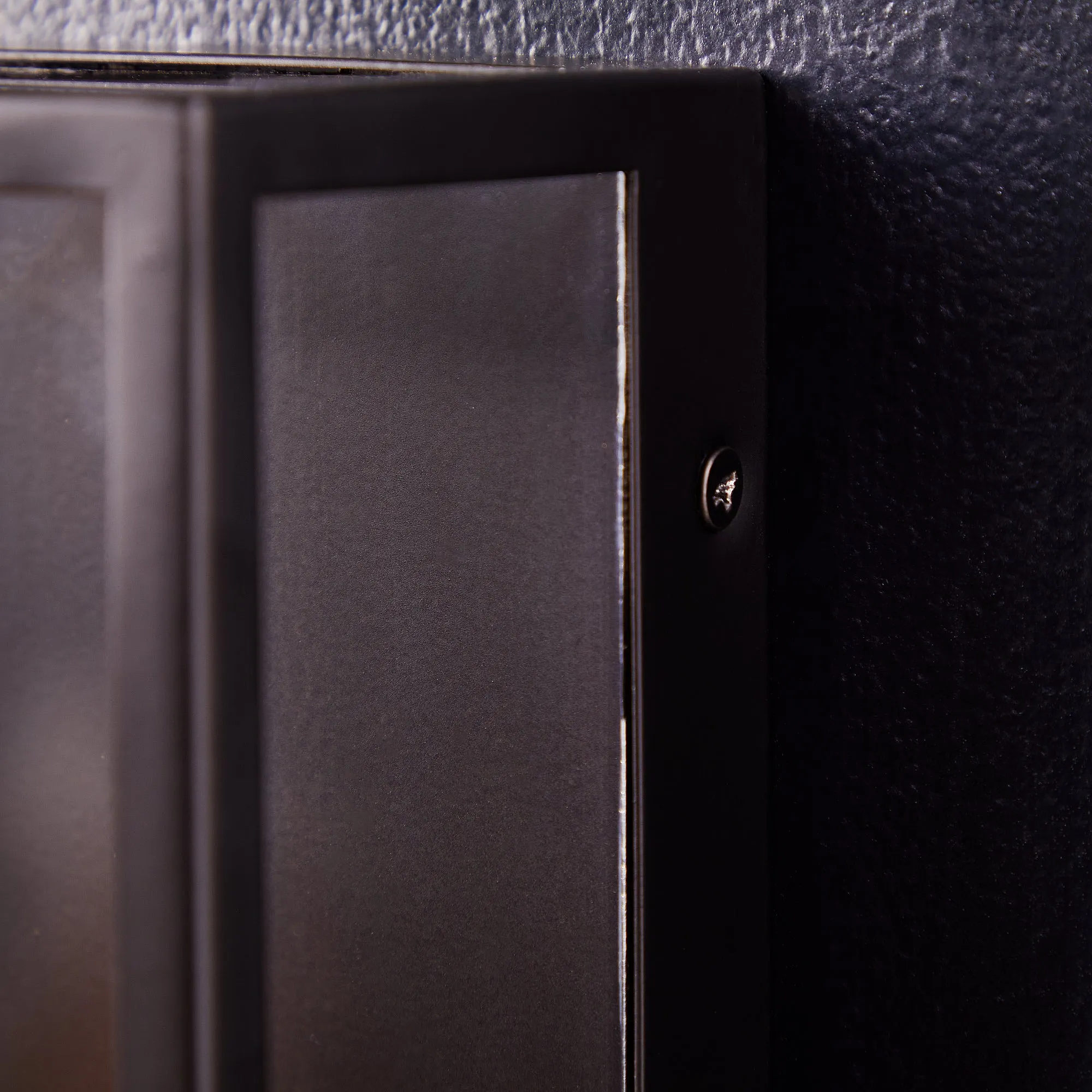 Orford IP44 exterior wall light in blackened brass