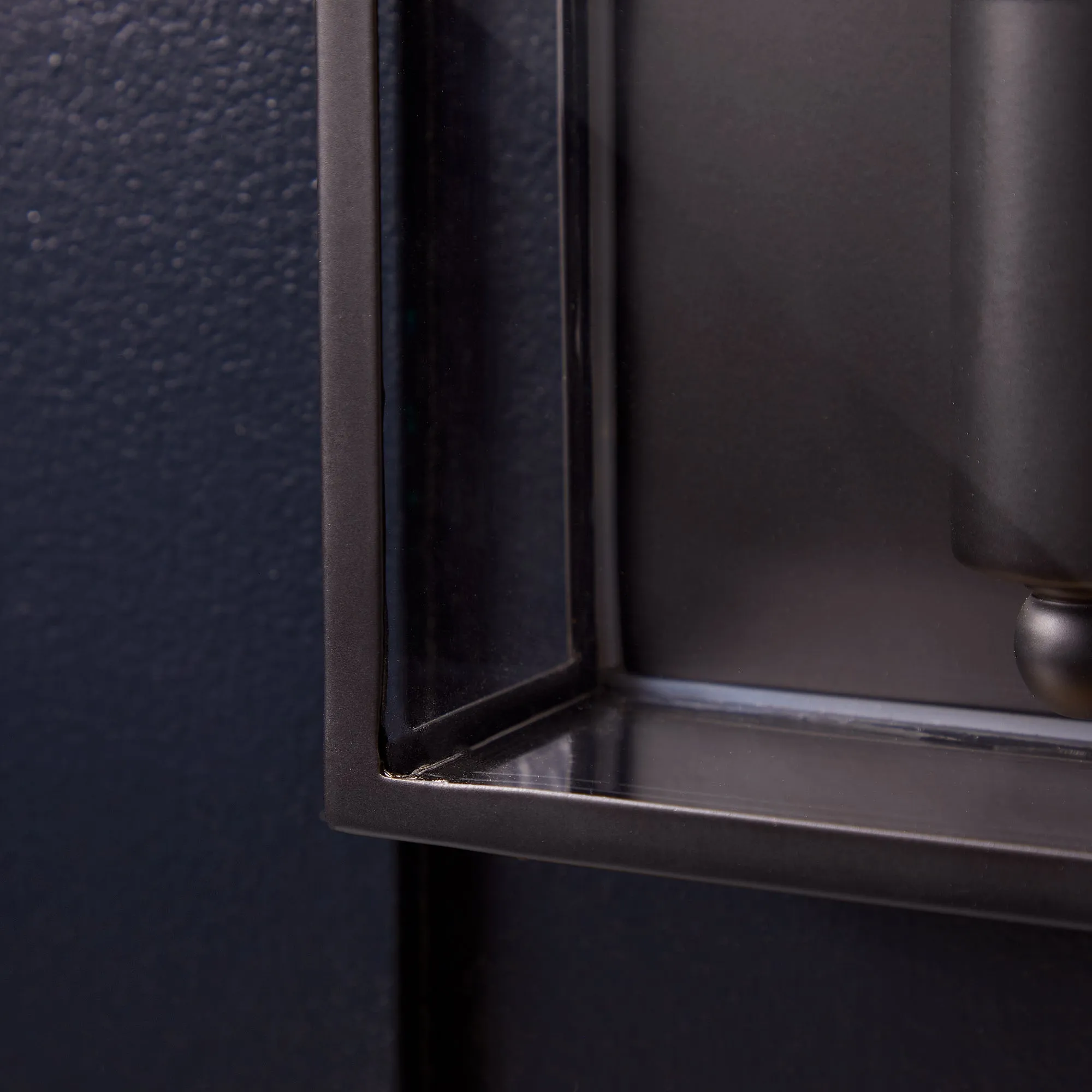 Orford IP44 exterior wall light in blackened brass