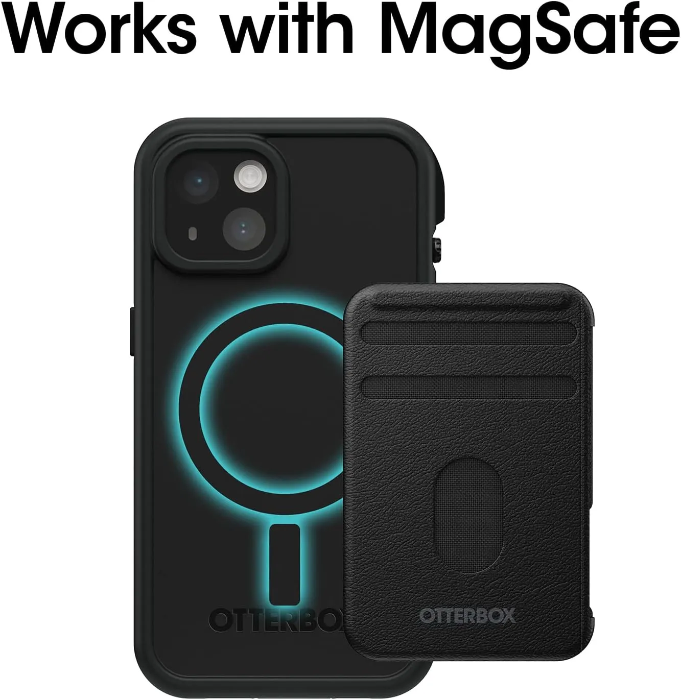 OtterBox FRĒ Series Waterproof Case with MagSafe (Designed by LifeProof) for iPhone 14 Plus - Black
