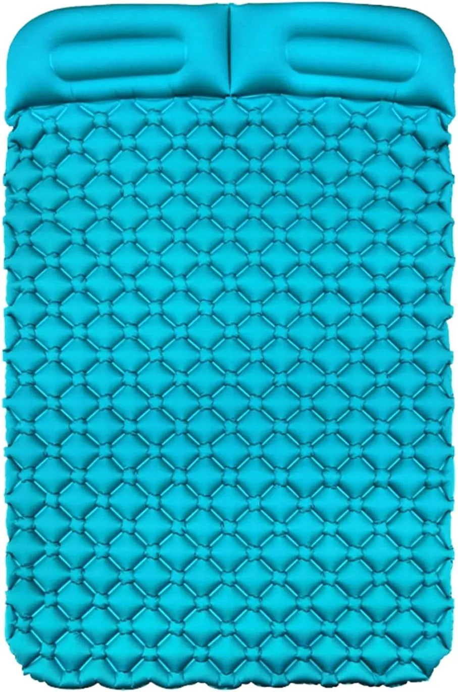 Outdoor Camping Mat Double Inflatable Sleeping Pad Extra Wide Tent Sleeping Pad Portable Ultralight Air Mattress Bed for Hiking Beautiful Scenery