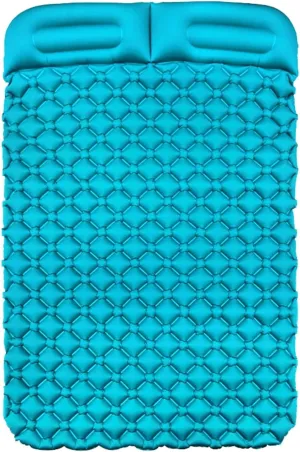 Outdoor Camping Mat Double Inflatable Sleeping Pad Extra Wide Tent Sleeping Pad Portable Ultralight Air Mattress Bed for Hiking Beautiful Scenery