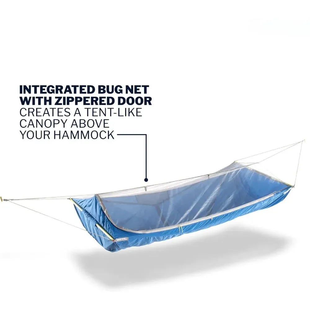 Outdoor hammock, portable - integrated insect net - suitable for camping, hiking, backpacking, holidays or beaches, hammock