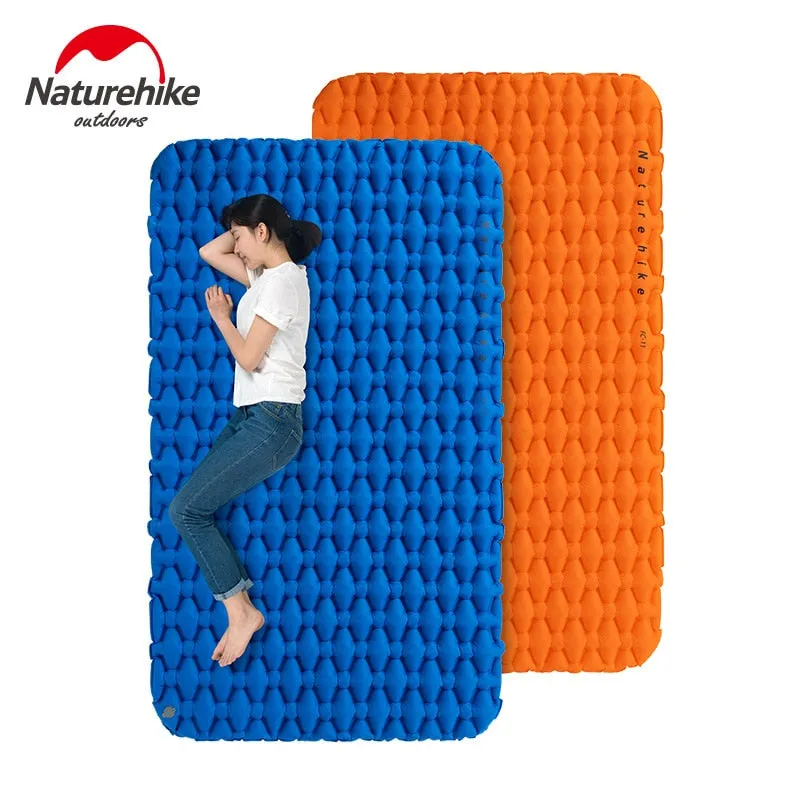 Outdoor Inflatable For With Pad Mattress Worldwide shipping Moisture-proof Persons Inflatable Naturehike Connected Cushion Camping 2 Mat Bag Sleeping Bag
