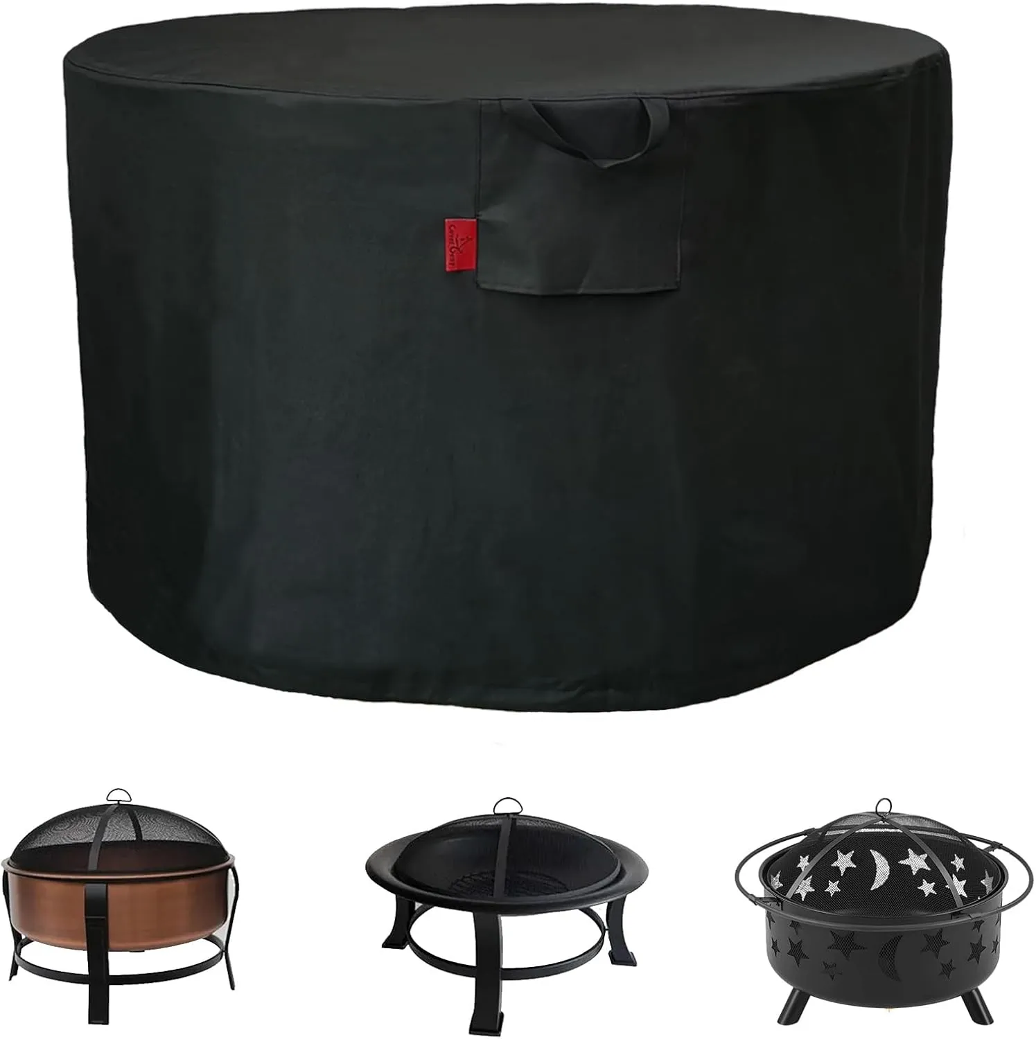 Outdoor Round Fire Pit Cover Fits for most 22"-30"-31" Fire Pit Like Gas One,Four Seasons Courtyard,Yaheetech,SINGLYFIRE,Hampton Bay,Sunnydaze,Landmann,BALI OUTDOORS,KINGSO,32"D x 16"H