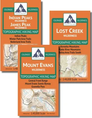 Outdoor Trail Maps Denver/Boulder Backpacking Map Pack: Indian Peaks/James Peak, Mount Evans, Lost Creek