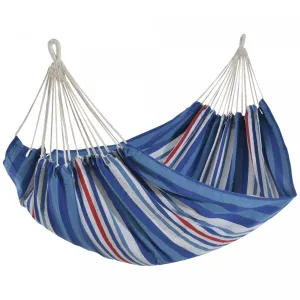 Outsunny 79"x40" Outdoor Hammock Bed Swing Chair, Patio Lounge Garden Camping Hiking Travel Hammock |Outsunny 83"x59" Double Hamac Lit Chaise Longue Salon Jardin Camping Randonnee Meubles, Bleu