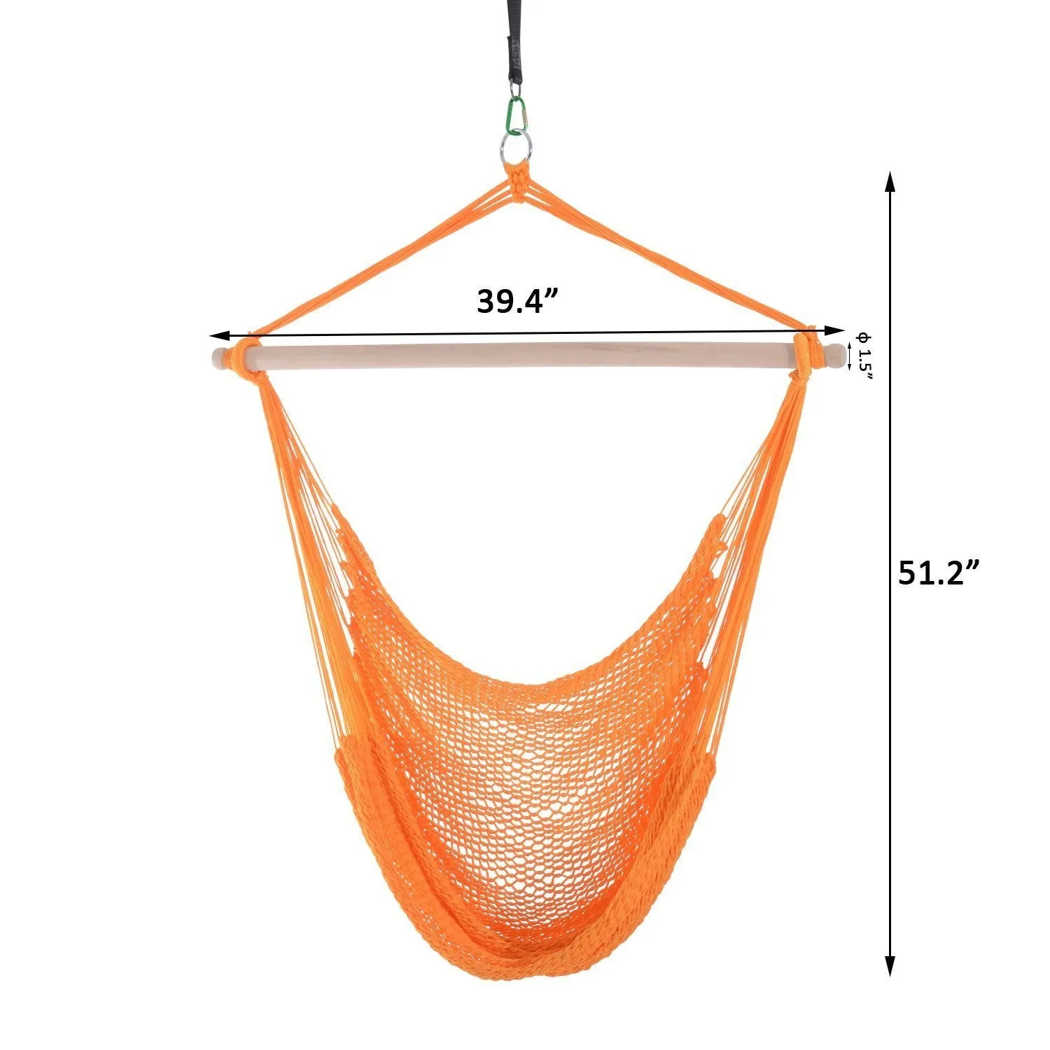 Outsunny Portable Hammock Chair, Hanging Woven Hammock Swing Chair Sleeping Bed For Outdoor Garden Y|Outsunny Portable Suspendu Tisse Hamac Siege Corde Balancoire Chaise Lit De Couchage Pour Exterieur