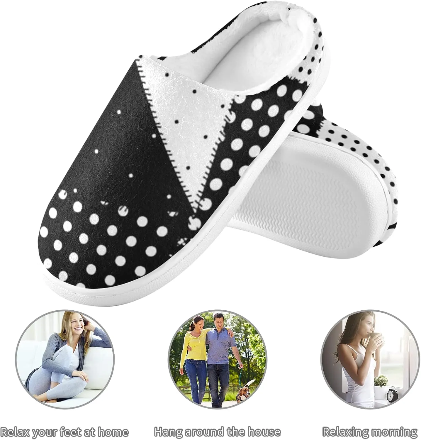 Oyihfvs Unisex Memory Foam Warm Slippers Comfort Soft Casual Shoes for Indoor Outdoor S-XXXL