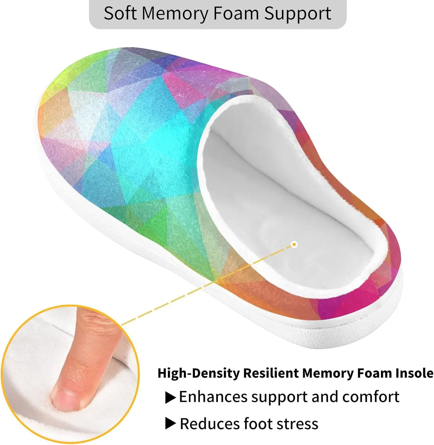 Oyihfvs Unisex Memory Foam Warm Slippers Comfort Soft Casual Shoes for Indoor Outdoor S-XXXL