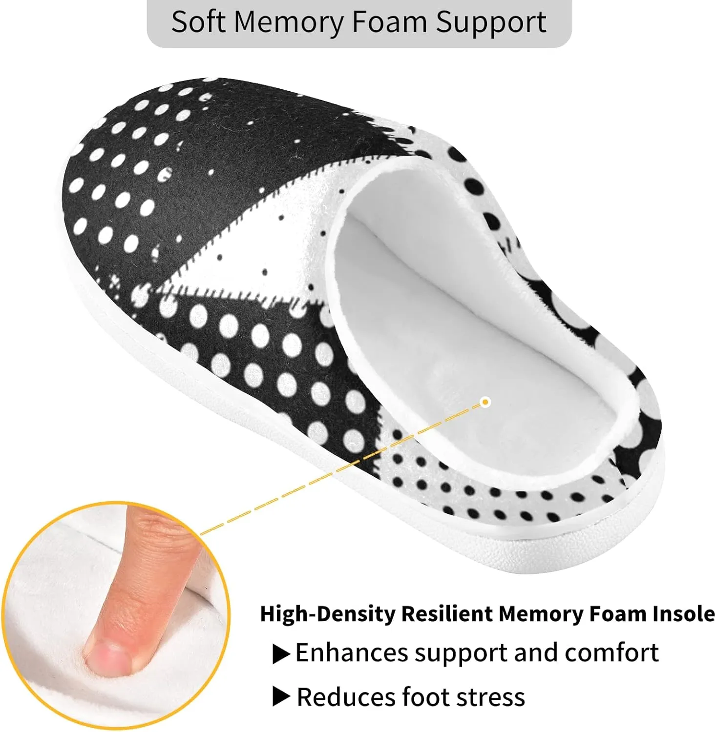 Oyihfvs Unisex Memory Foam Warm Slippers Comfort Soft Casual Shoes for Indoor Outdoor S-XXXL