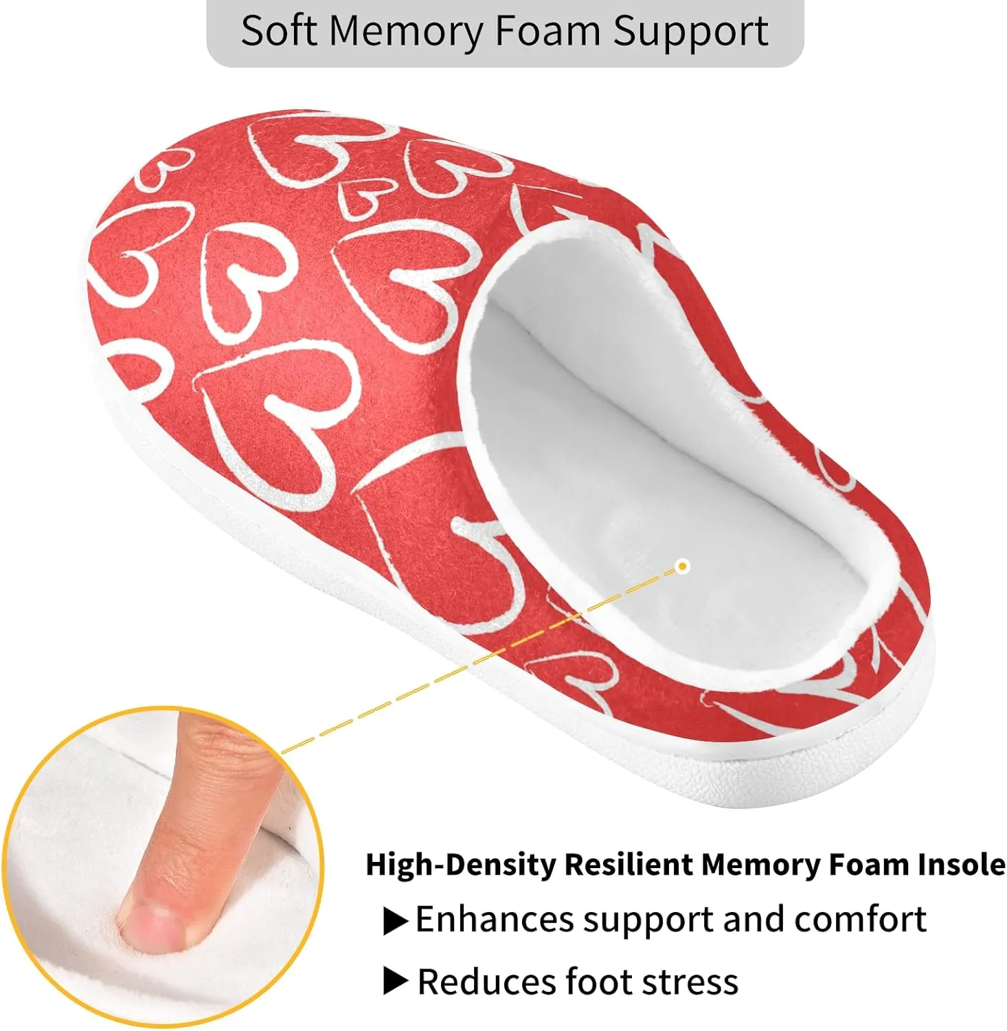 Oyihfvs Unisex Memory Foam Warm Slippers Comfort Soft Casual Shoes for Indoor Outdoor S-XXXL
