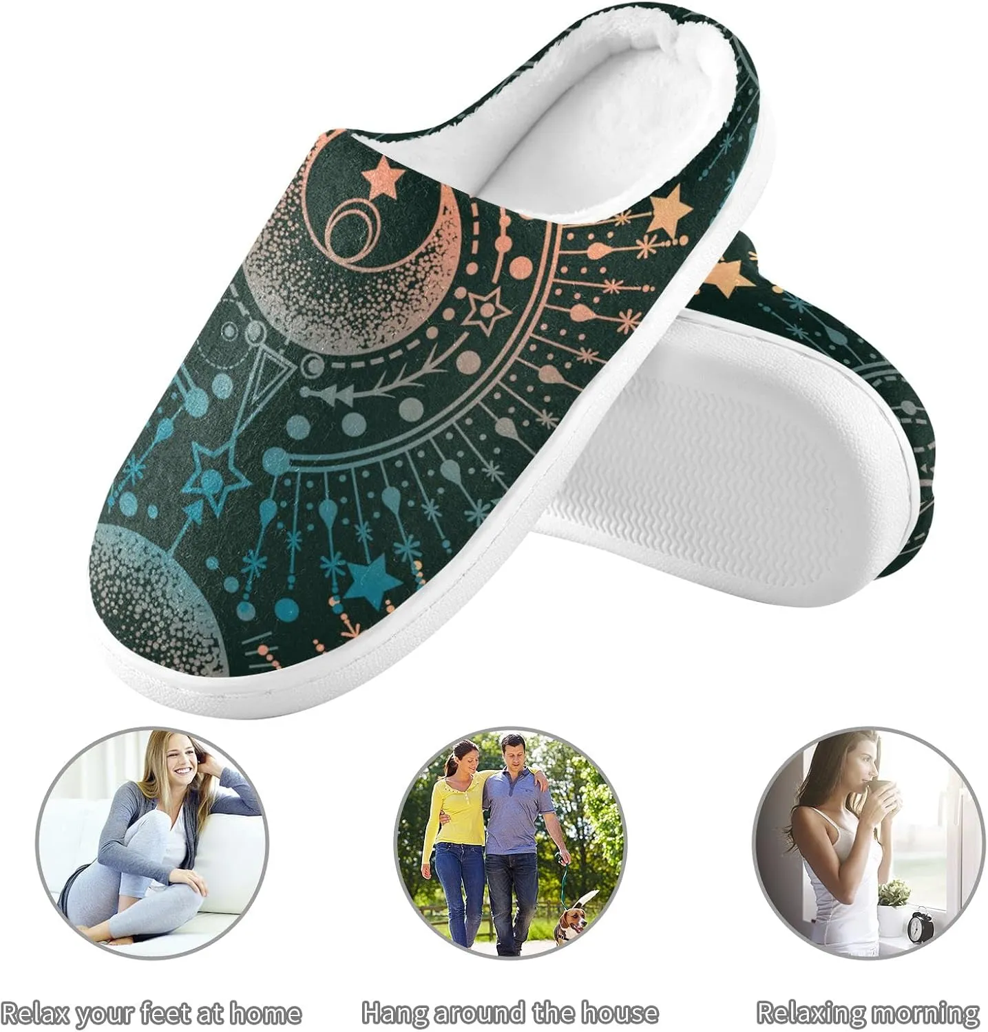 Oyihfvs Unisex Memory Foam Warm Slippers Comfort Soft Casual Shoes for Indoor Outdoor S-XXXL