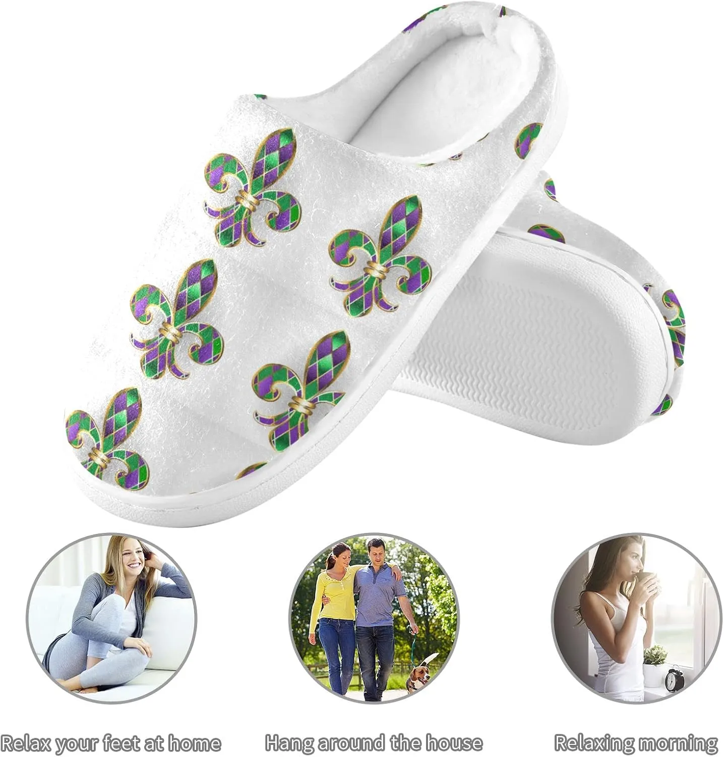 Oyihfvs Unisex Memory Foam Warm Slippers Comfort Soft Casual Shoes for Indoor Outdoor S-XXXL
