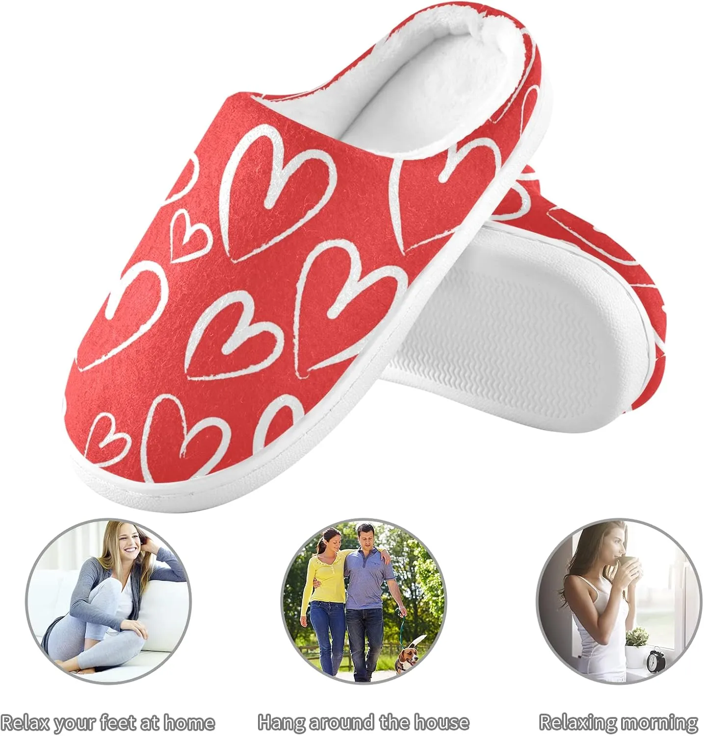 Oyihfvs Unisex Memory Foam Warm Slippers Comfort Soft Casual Shoes for Indoor Outdoor S-XXXL