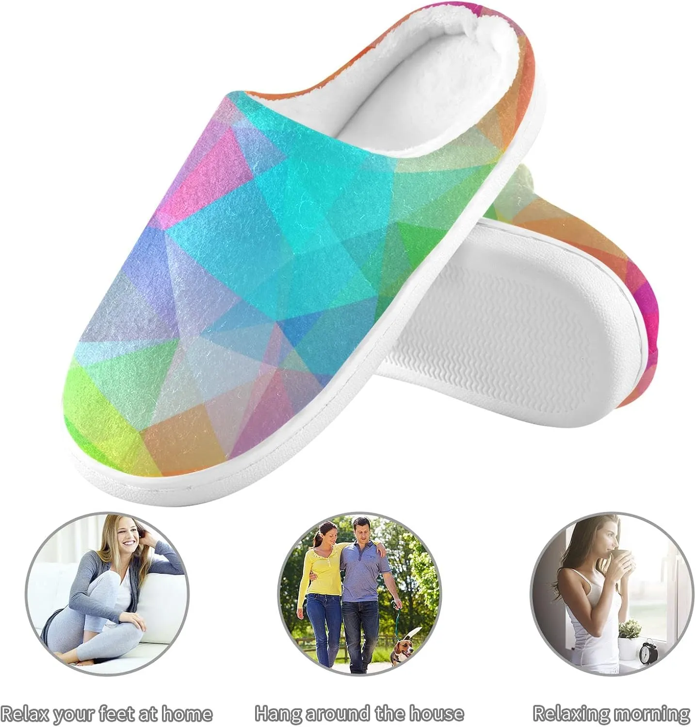 Oyihfvs Unisex Memory Foam Warm Slippers Comfort Soft Casual Shoes for Indoor Outdoor S-XXXL