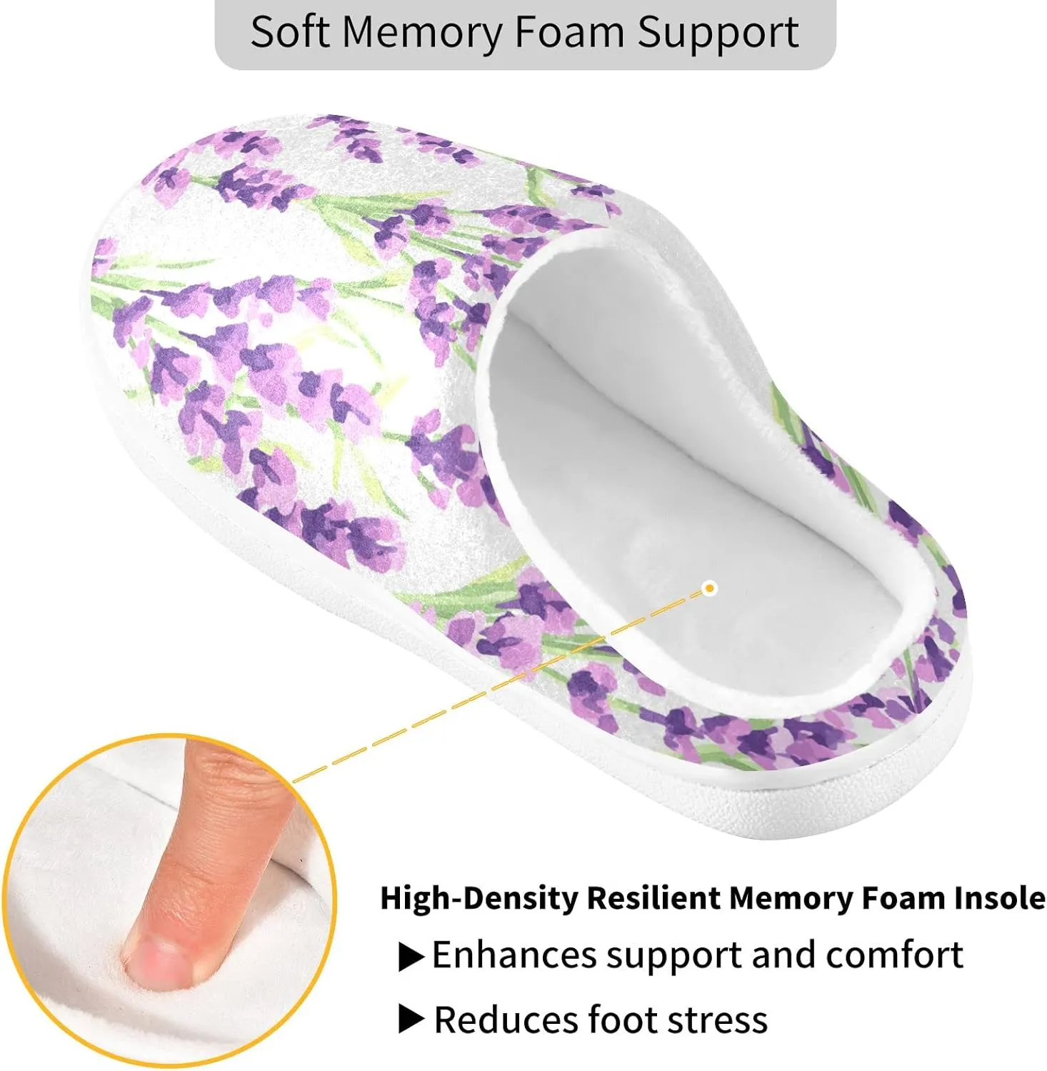 Oyihfvs Unisex Memory Foam Warm Slippers Comfort Soft Casual Shoes for Indoor Outdoor S-XXXL