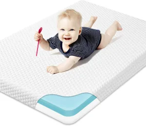Pack and Play Mattress Pad, Dual-Sided Memory Foam Pack N Play Mattresses for Playpen, 38x26 Portable Crib Mattress for Pack n Play with Washable Removable Cover