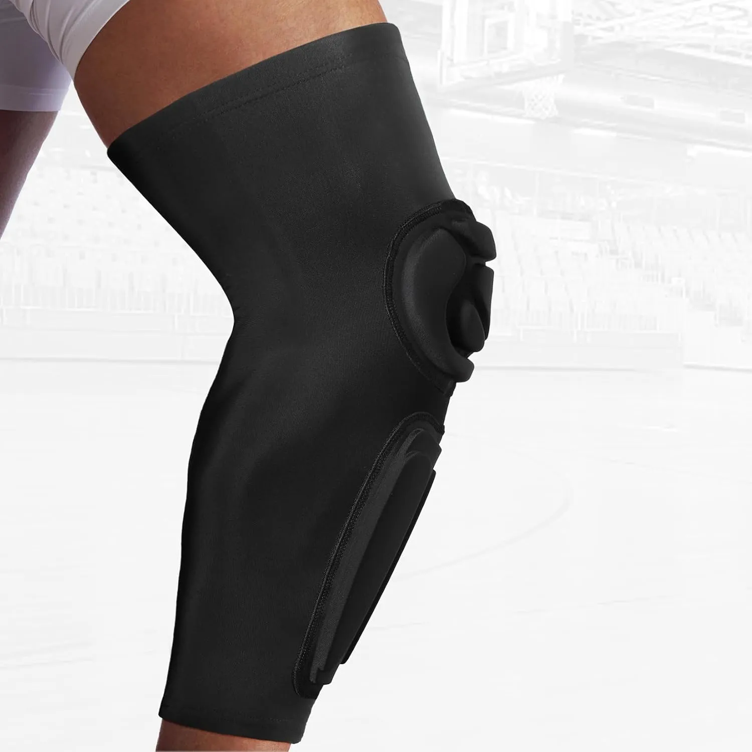 Padded Knee Calf Pads Compression Leg Sleeve Thigh Protector Gear Shin Brace for Football Basketball Volleyball Soccer Baseball for Adult (1 Pair)
