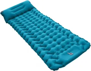 PHILISENMALL Inflatable Sleeping Pad for Camping, Extra Thick 4 Inch Camping Sleeping Mat with Pillow Built-in Foot Pump, Foldable Camping Mattress for Backpacking, Hiking, Traveling