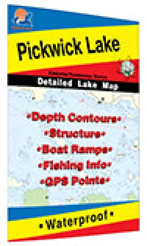 Pickwick Lake Alabama HotSpots Fishing Map