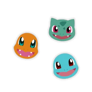 PKMN Gens 1-8 Starter Poke-face Vinyl Sticker Sets