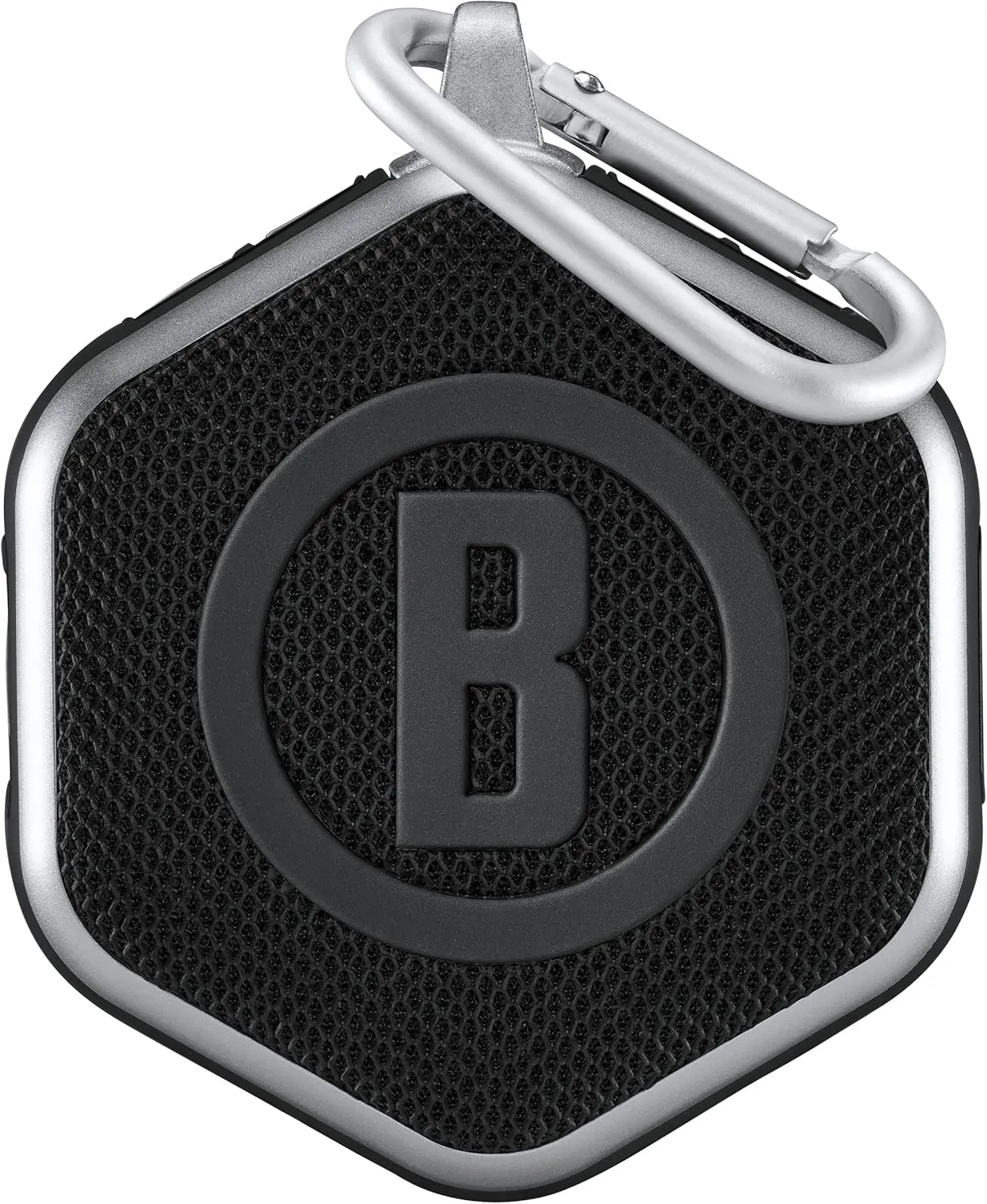 PlayBetter Bushnell Wingman Mini (Silver/Black) Magnetic GPS Golf Speaker Bundle Portable Charger - Music & Audible Distances Bluetooth Speaker for Golf Cart - 36,000  Courses