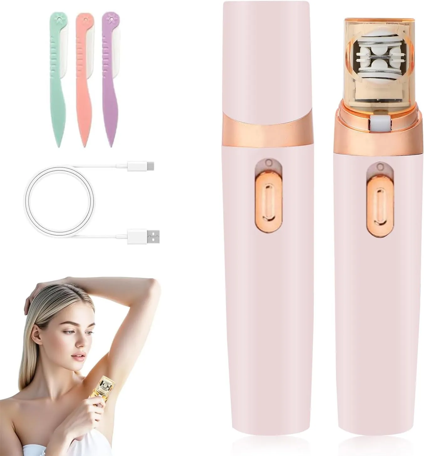Pluzy Epil Pro 3.0 Women Face Epilator,Rechargeable Hair Removal for Women,Pluxy Facial Hair Removal, Suitable for Face,Body, Legs, Underarm