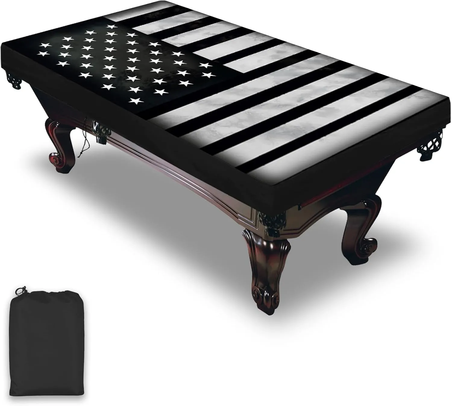 Pool Table Cover, Waterproof & Dustproof Outdoor/Indoor Polyester Taffeta Cloth Table Cover，Billiard Pool Table Cover Scratch-Resistant (8ft)