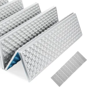 POPETPOP Thermal Foam Pad Camping Mat Egg Crate Sleep Pad 186x60cm Blue Folding Sleep Mat for Backpacking
