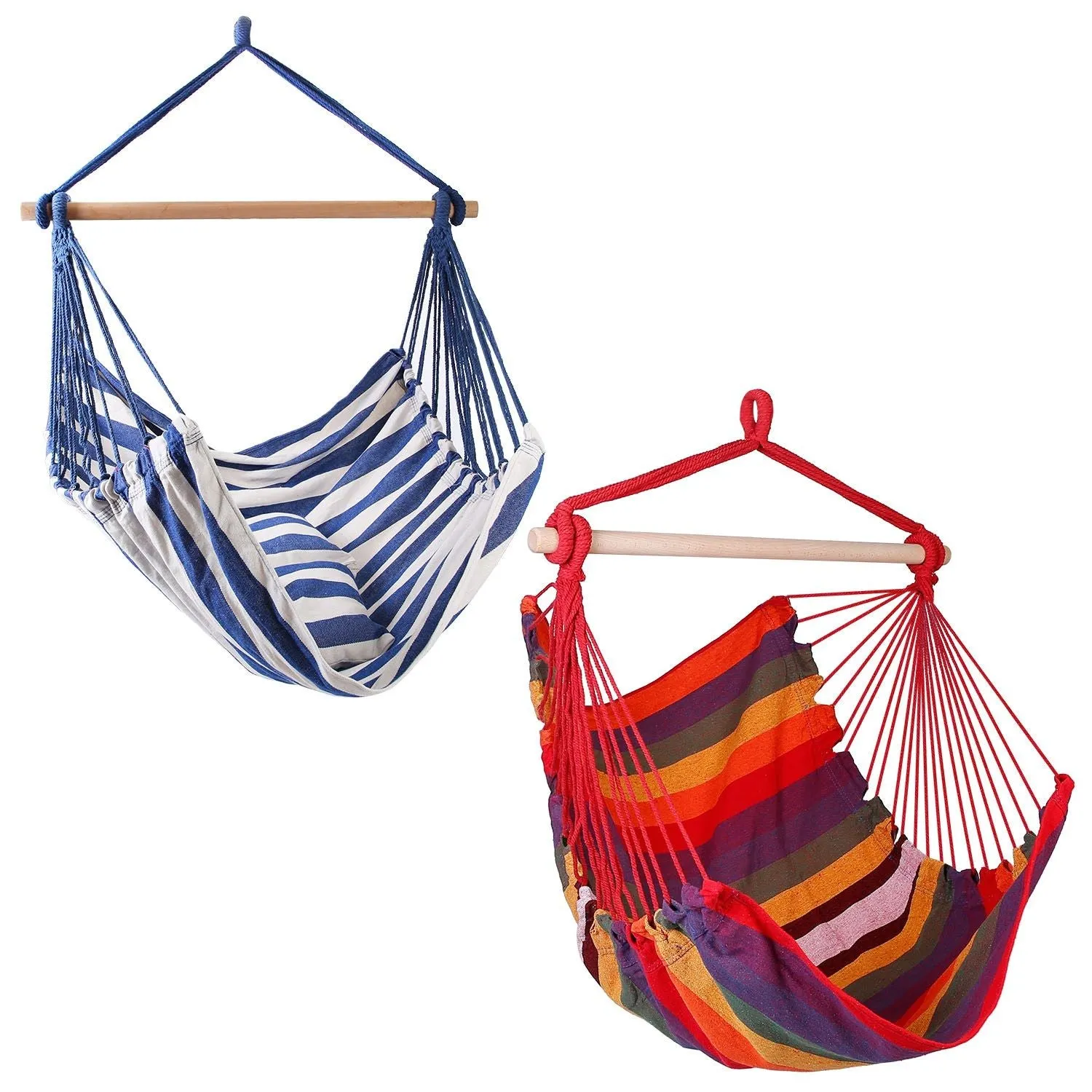 Porch Swing Chair Patio Crowd-pleaser Seat Rope Portable Hammock Camping Canvas Discount coupons Hanging Seat