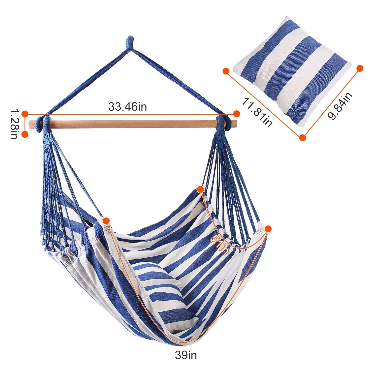 Porch Swing Chair Patio Crowd-pleaser Seat Rope Portable Hammock Camping Canvas Discount coupons Hanging Seat