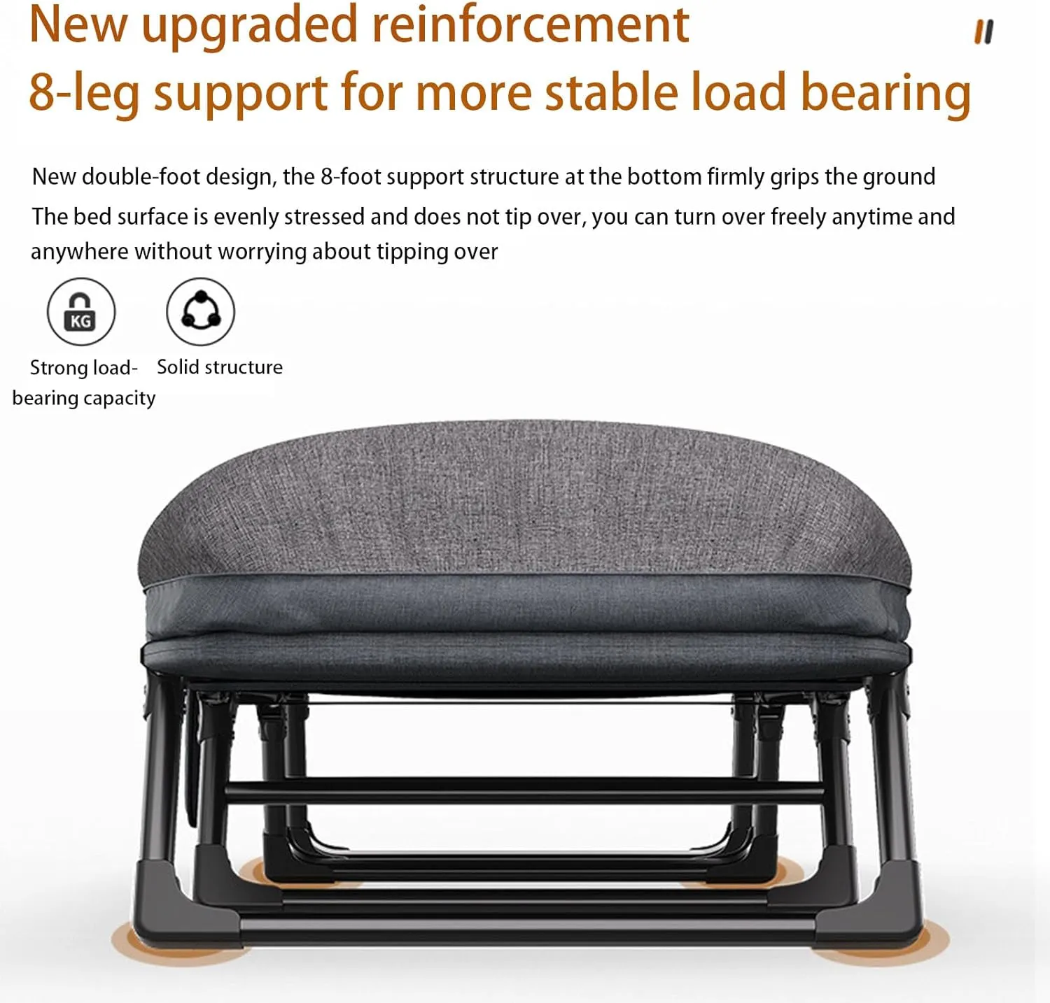 Portable Camping Cot, Camping Cot for Adults,Folding Cot for Outdoor Camping/Office, with Thick Memory Foam Mattress for Spare Bedroom & Office 450LBS Max Load Home Nap