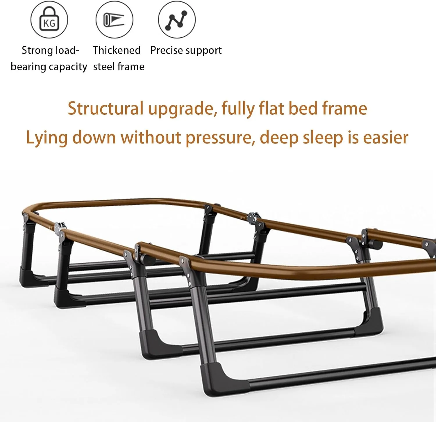 Portable Camping Cot, Camping Cot for Adults,Folding Cot for Outdoor Camping/Office, with Thick Memory Foam Mattress for Spare Bedroom & Office 450LBS Max Load Home Nap