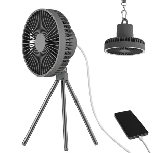 Portable Camping Fan - Tents Fan Rechargeable Battery Operated Fan - Personal Fan 3 Speed Setting for Travel Hiking Fishing