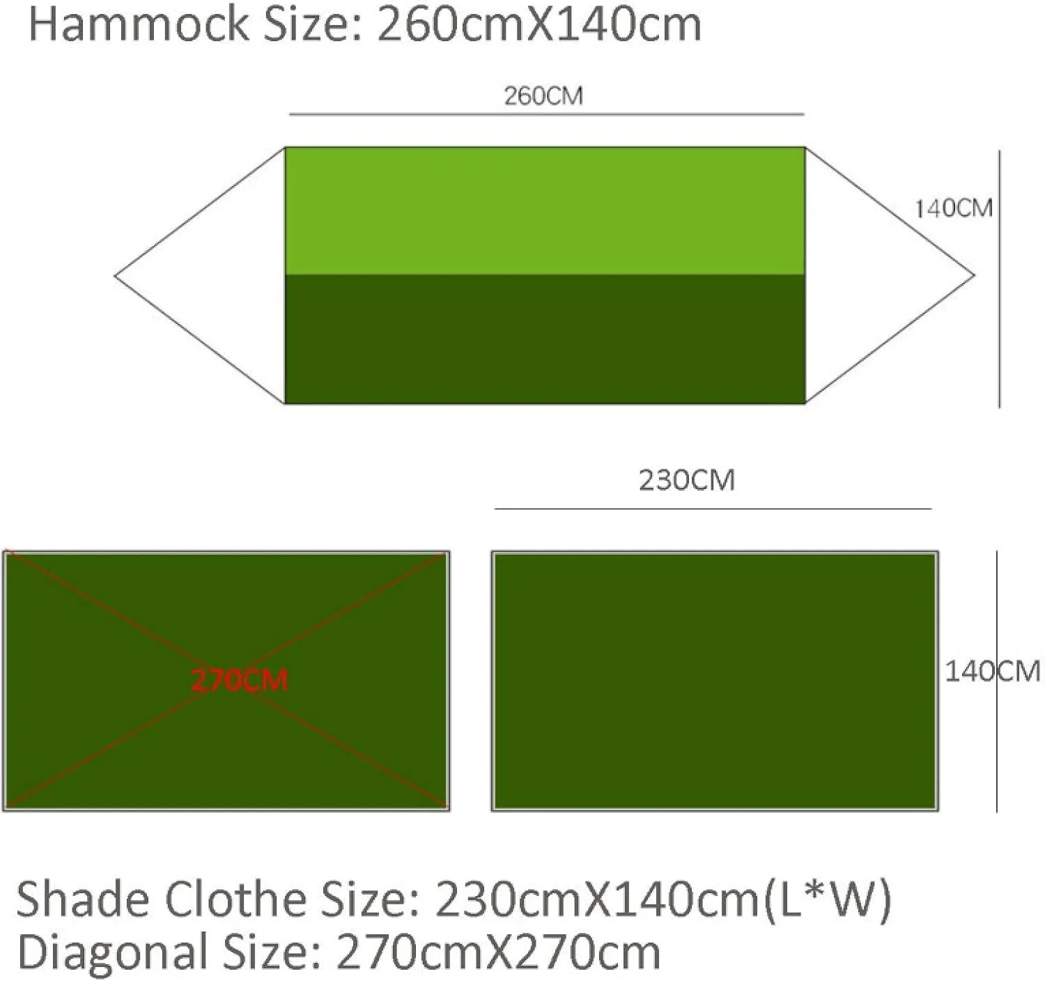 Portable Camping Hammock Lightweight and Tent Awning Rain Fly Tarp Waterproof Mosquito Net Hammock Canopy 210T Nylon Hammocks Blackandlightblue