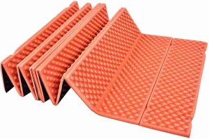 Portable Foam Sleeping Pad, Outdoor Foam Camping Pads, Egg Cell Shape Folding Camping Pad, Beach Tent Sleeping Pad for Sports, Yoga, Camping, Hiking (Orange)