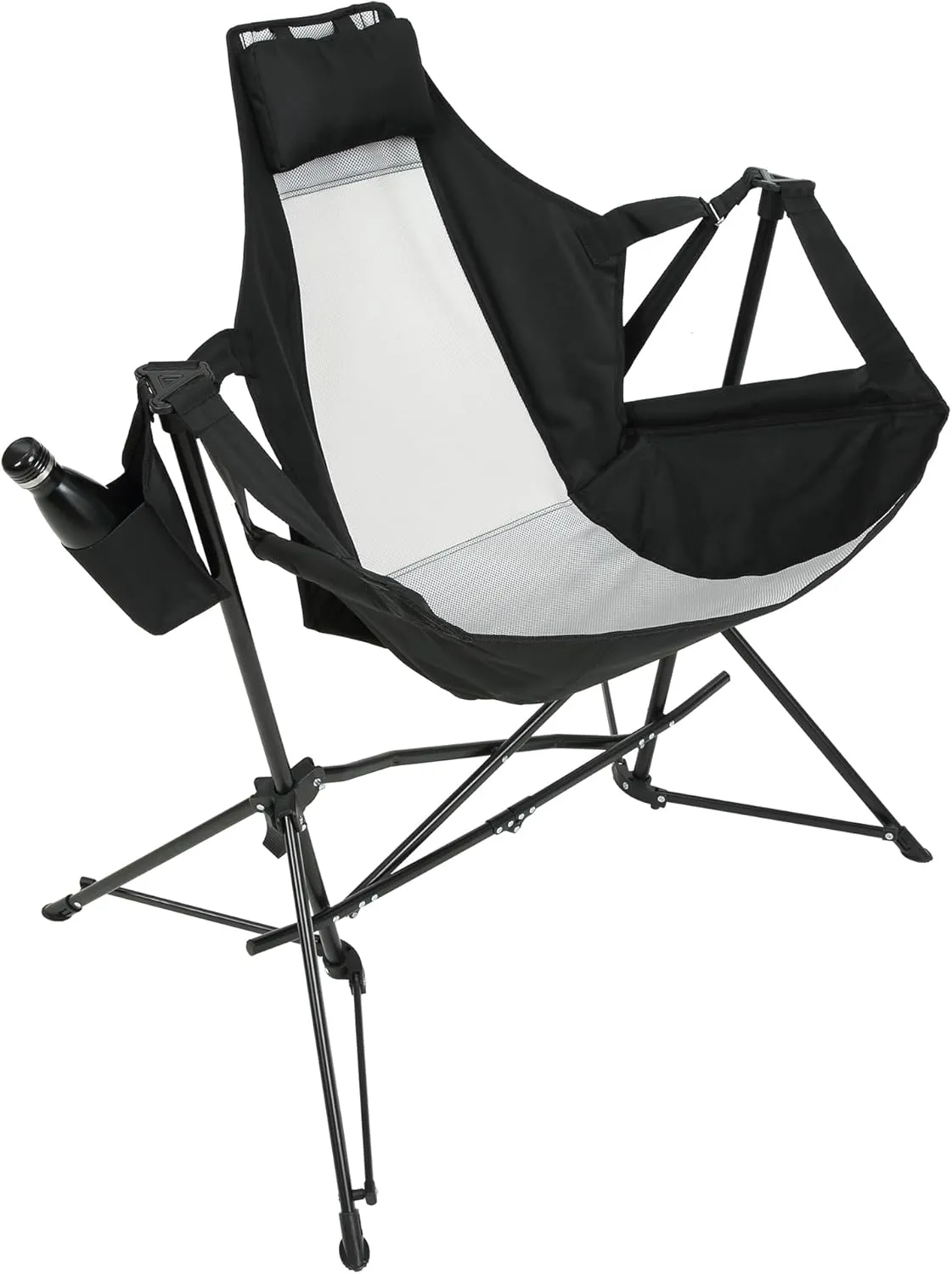 Portable Hammock Camping Chair, Adjustable Rocker for Relaxation, Sturdy and Lightweight, Outdoor Adventures, Black