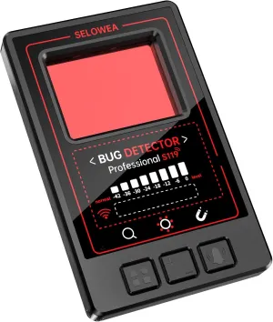 Portable Hidden Camera Detector, Spy Camera Finder, RF Signal Bug Sweeper & GPS Tracker Detector for Home, Office, Hotel & Travel – Anti-Spy Security Scanner