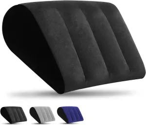 Portable Inflatable Wedge Pillow for Camping - Ultralight Inflatable Pillow for Neck,Leg, Lumbar Support for Sleeping, Traveling, Camping, Hiking, Backpacking(Black)
