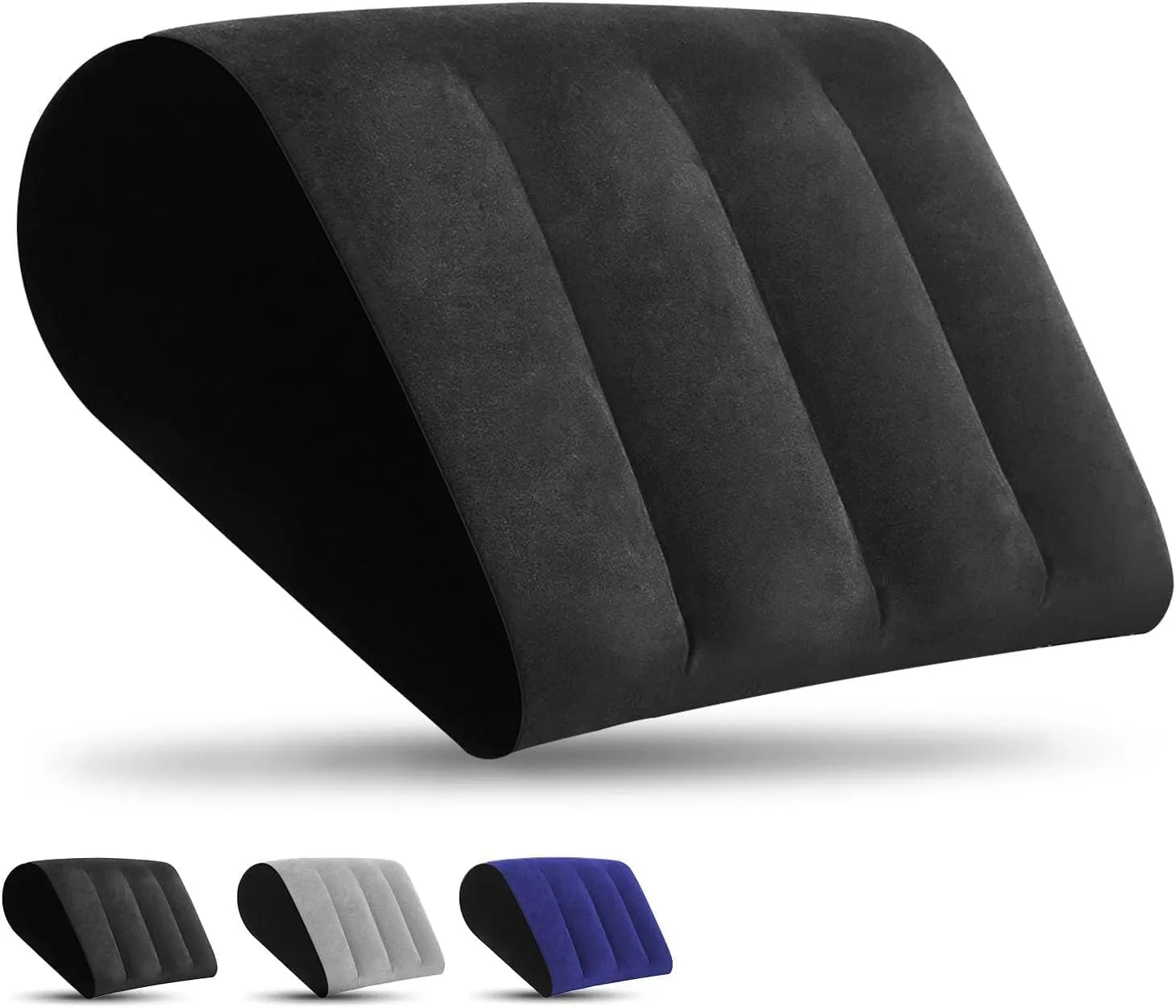 Portable Inflatable Wedge Pillow for Camping - Ultralight Inflatable Pillow for Neck,Leg, Lumbar Support for Sleeping, Traveling, Camping, Hiking, Backpacking(Black)