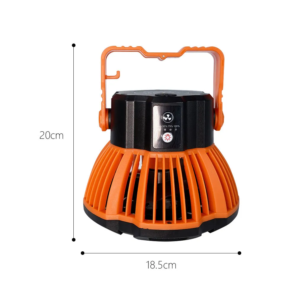 Portable Remote Control Camping Fan with Light - USB Rechargeable